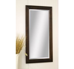 Beveled mirrors are standard