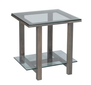 Hilton End Table with Glass Top