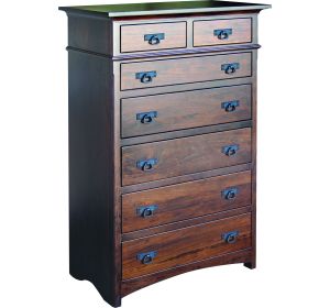 Old World Mission 7 Drawer Chest