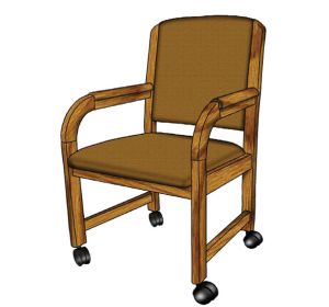 Belfry Arm Chair with Casters 