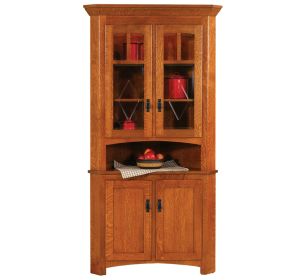 Century Mission 30” Corner Hutch