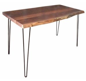 Rustic Dining Table w/Steel Hair Pin Leg
