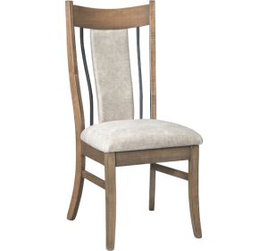 Eagle Side Chair With Iron & Fabric