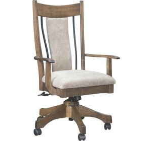 Eagle Desk Chair With Iron & Fabric