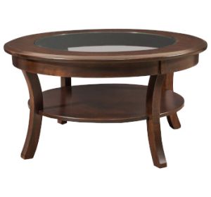 Sierra Round Glass-Top Coffee Table