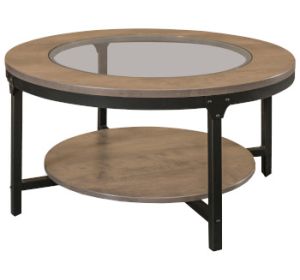 Timbra Round Glass-Top Coffee Table