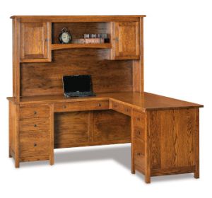 Centennial L Desk & Hutch