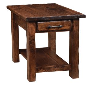 Hand Hewn End Table