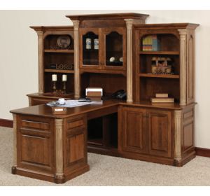Jefferson Partner Desk & 3-Piece Hutch