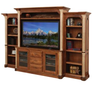 Jefferson Entertainment with Side Bookcases