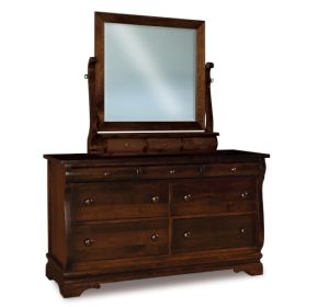 Chippewa Sleigh 7 Drawer Dresser & Mirror