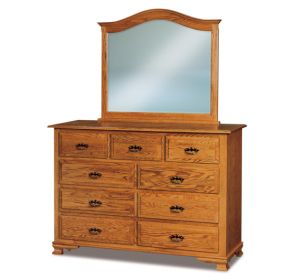 Heritage 9 Drawer Dresser & Mirror