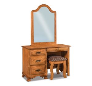 Heritage 4 Drawer Vanity Dresser & Mirror W/ Bench