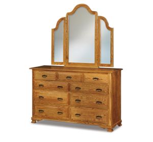 Heritage 9 Drawer Dresser & Mirror