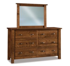 Heidi 6 Drawer Dresser & Mirror