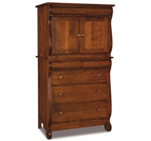 Old Classic Sleigh Chest Armoire