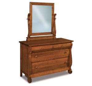 Old Classic Sleigh 4 Drawer Dresser & Miror