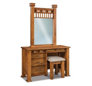 Sequoyah 4 Drawer Vanity Dresser & Mirror W/ Bench