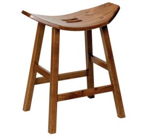 24" Mission Stationary Saddle Stool