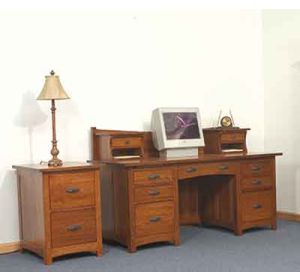 Oakwood Desk & File Cabinet