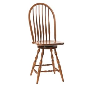 Bent Feather Bow Swivel Barstool