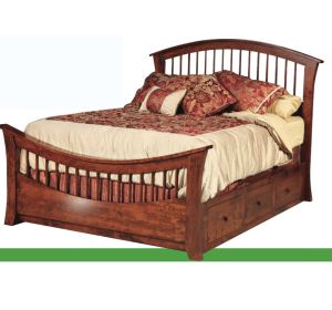 Richmond Bed w/ Storage Rail