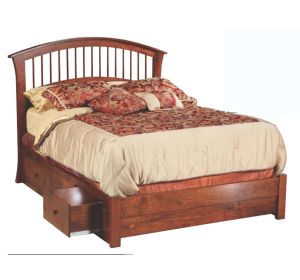 Richmond Bed w/ low footboard and Storage Rail