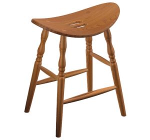 24" Stationary Saddle Stool