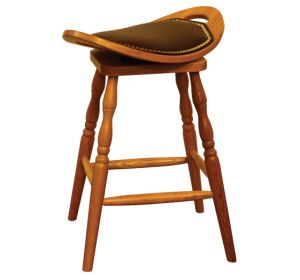 24" Swivel Saddle Stool with Fabric