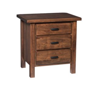 Sawyer Wood 3 Drawer Nightstand