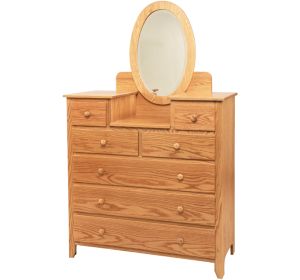 Scenic Shaker Studio Chest with Oval Mirror