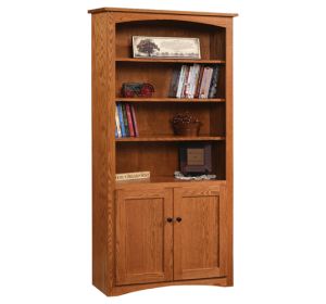 36" Shaker Bookcase With Doors