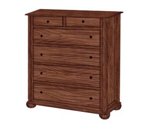 Waterfall 6 Drawer Chest