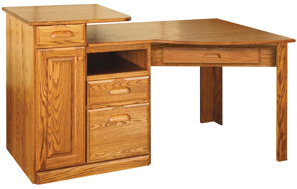 Amish Style Solid Wood Corner Computer Desk 58 W X 32 D X 36 H