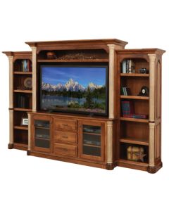 Jefferson Entertainment with Side Bookcases