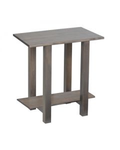 Hilton Chairside Table with Wood Top
