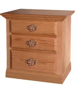 Traditional 3-Drawer Night Stand