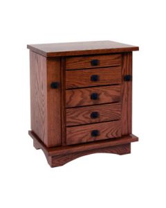 Winged Mission Dresser Top Jewelry Cabinet