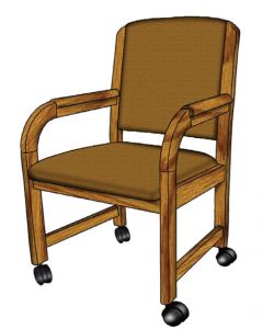 Belfry Arm Chair with Casters 