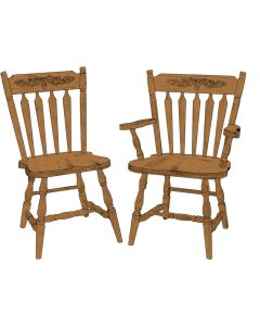 Colonial Arrow Arm & Side Chair 