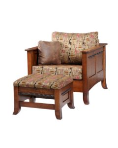 Cranberry Chair & Ottoman