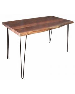 Rustic Dining Table w/Steel Hair Pin Leg