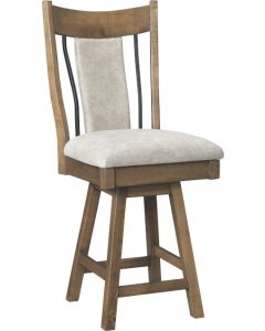 Eagle 24" Swivel Bar Chair With Iron & Fabric