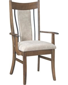 Eagle Arm Chair With Iron & Fabric