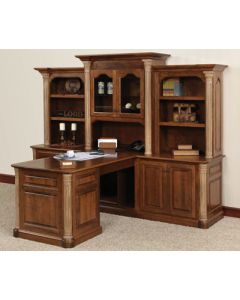 Jefferson Partner Desk & 3-Piece Hutch