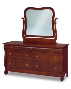Old Classic Sleigh 7 Drawer Dresser & Mirror