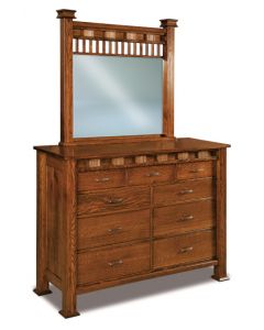 Sequoyah 9 Drawer Dresser & Mirror