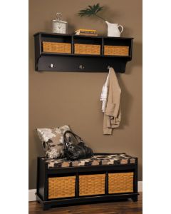 Lattice Weave Bench & Cubby Shelf