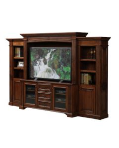 Lincoln 48" Entertainment with Side Bookcases