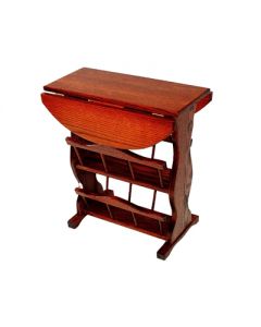 Double Magazine Rack with Drop Leaf